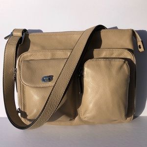 BUTTERY SOFT DANIER LEATHER CROSSBODY SATCHEL BAG